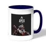 كوب قهوة بمقبض ازرق داكن بتصميم أبيكس ليجندز باثفايندر غاضب