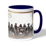 كوب قهوة بمقبض ازرق داكن بتصميم أساسنز كريد جميع الشخصيات