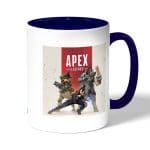 كوب قهوة بمقبض ازرق داكن بتصميم  ابيكس ليجندز القتال معا