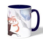 كوب قهوة بمقبض ازرق داكن بتصميم الجميلة نيزوكو قاتل الشياطين