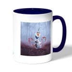 كوب قهوة بمقبض ازرق داكن بتصميم اللطيف أولاف