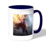 كوب قهوة بمقبض ازرق داكن بتصميم باتلفيلد 1