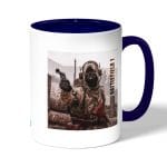 كوب قهوة بمقبض ازرق داكن بتصميم باتلفيلد 1 التخفي جيدا