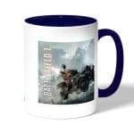 كوب قهوة بمقبض ازرق داكن بتصميم باتلفيلد 1 الدبابه الصغيره