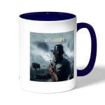 كوب قهوة بمقبض ازرق داكن بتصميم باتلفيلد 1 معركه شيقة