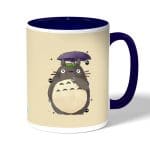 كوب قهوة بمقبض ازرق داكن بتصميم توتورو