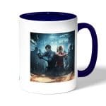 كوب قهوة بمقبض ازرق داكن بتصميم رزدنت إيفل 2 ريميك