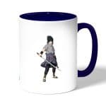 كوب قهوة بمقبض ازرق داكن بتصميم ساسكي من ناروتو