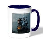 كوب قهوة بمقبض ازرق داكن بتصميم سام بريدجز ديث ستراندنغ