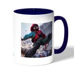 كوب قهوة بمقبض ازرق داكن بتصميم  سبايدر مان الصغير