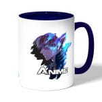 كوب قهوة بمقبض ازرق داكن بتصميم شوتو وتودوروكي من أكاديميتي للأبطال