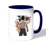 كوب قهوة بمقبض ازرق داكن بتصميم قوة تحمل ميدوريا أكاديميتي للأبطال