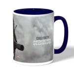 كوب قهوة بمقبض ازرق داكن بتصميم كول أوف ديوتي مودرن وورفير