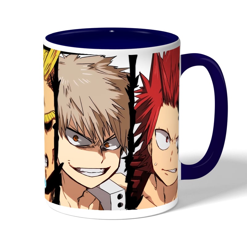 كوب قهوة بمقبض ازرق داكن بتصميم ميدوريا وباكوغو واوول مايت كوب قهوة بمقبض ازرق داكن بتصميم ميدوريا وباكوغو واوول مايت