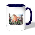 كوب قهوة بمقبض ازرق داكن بتصميم ناروتو وضع مضحك