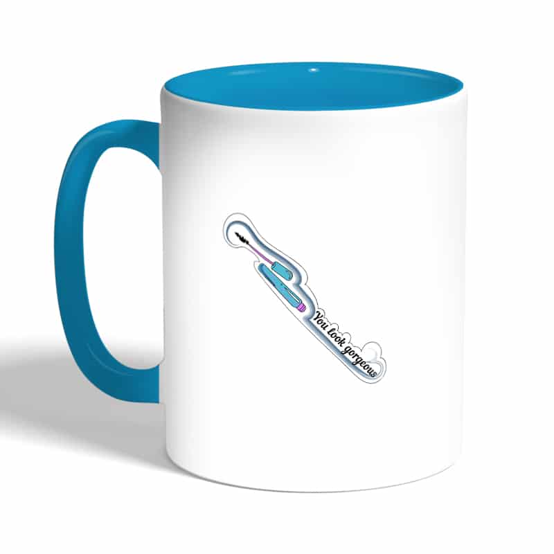 كوب-قهوة-بمقبض-ازرق-فاتح-بتصميم-أنت-تبدو-رائعة-2