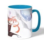 كوب قهوة بمقبض ازرق فاتح بتصميم الجميلة نيزوكو قاتل الشياطين