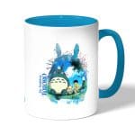 كوب قهوة بمقبض ازرق فاتح بتصميم الصيد مع جاري توتورو