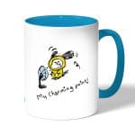 كوب قهوة بمقبض ازرق فاتح بتصميم اللطيف شيمي شخصيات BT21
