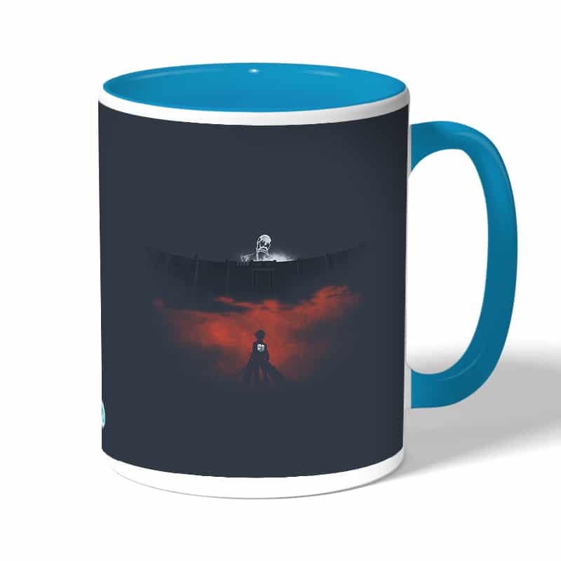 كوب قهوة بمقبض ازرق فاتح بتصميم ايرين ضد العمالقه هجوم العمالقة كوب قهوة بمقبض ازرق فاتح بتصميم ايرين ضد العمالقه هجوم العمالقة