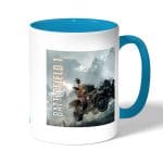 كوب قهوة بمقبض ازرق فاتح بتصميم باتلفيلد 1 الدبابه الصغيره