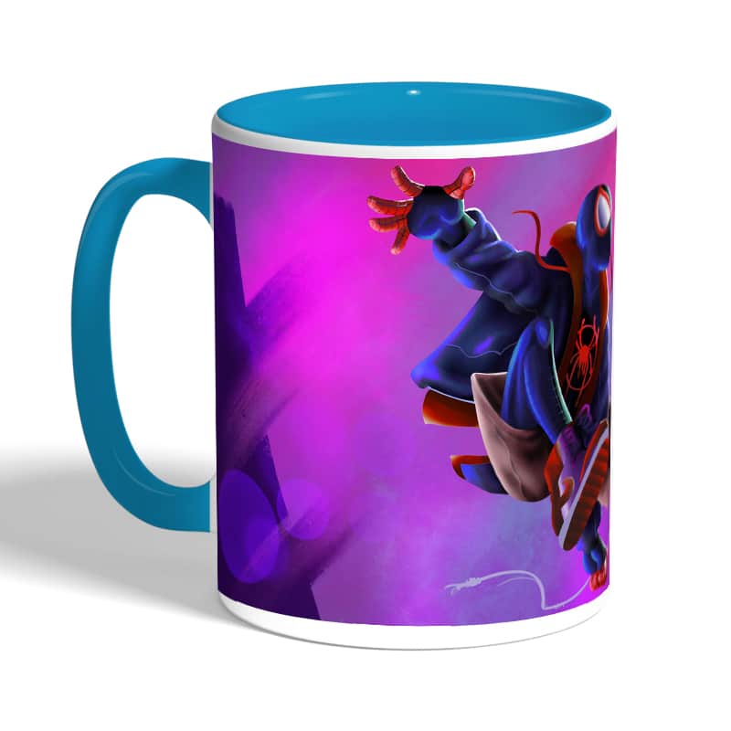 كوب-قهوة-بمقبض-ازرق-فاتح-بتصميم-بيتر-بوركر-سبايدر-مان-2