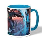 كوب قهوة بمقبض ازرق فاتح بتصميم تانجيرو ونيزوكو