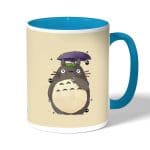 كوب قهوة بمقبض ازرق فاتح بتصميم توتورو