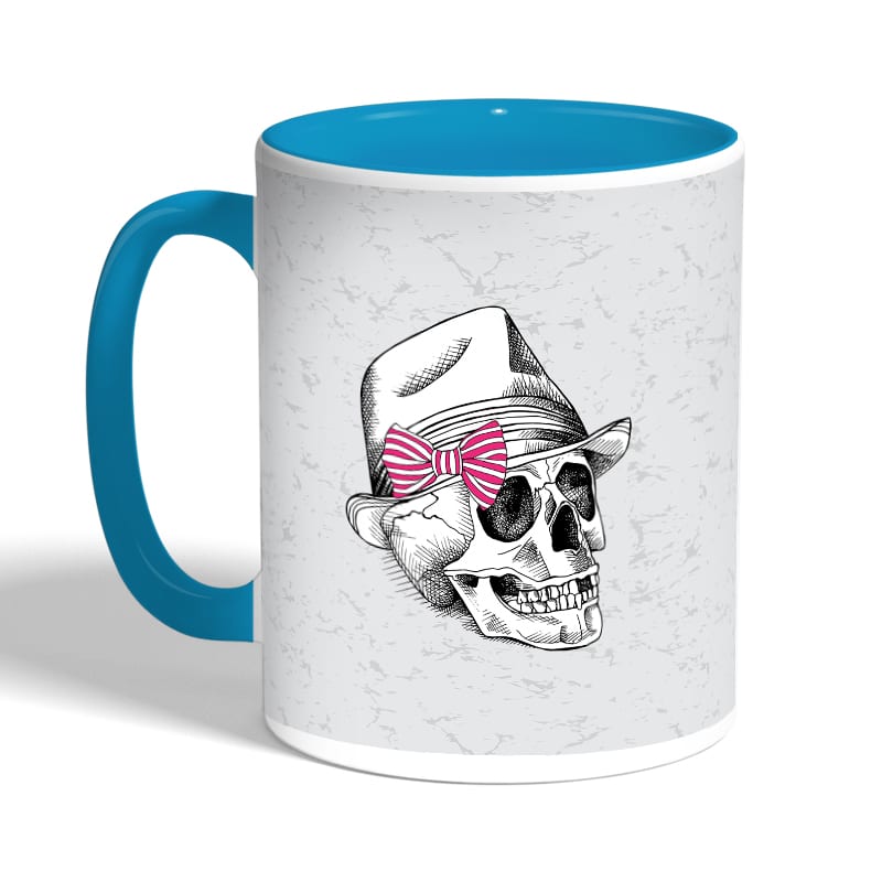 كوب-قهوة-بمقبض-ازرق-فاتح-بتصميم-جمجمه-بقبعه-2