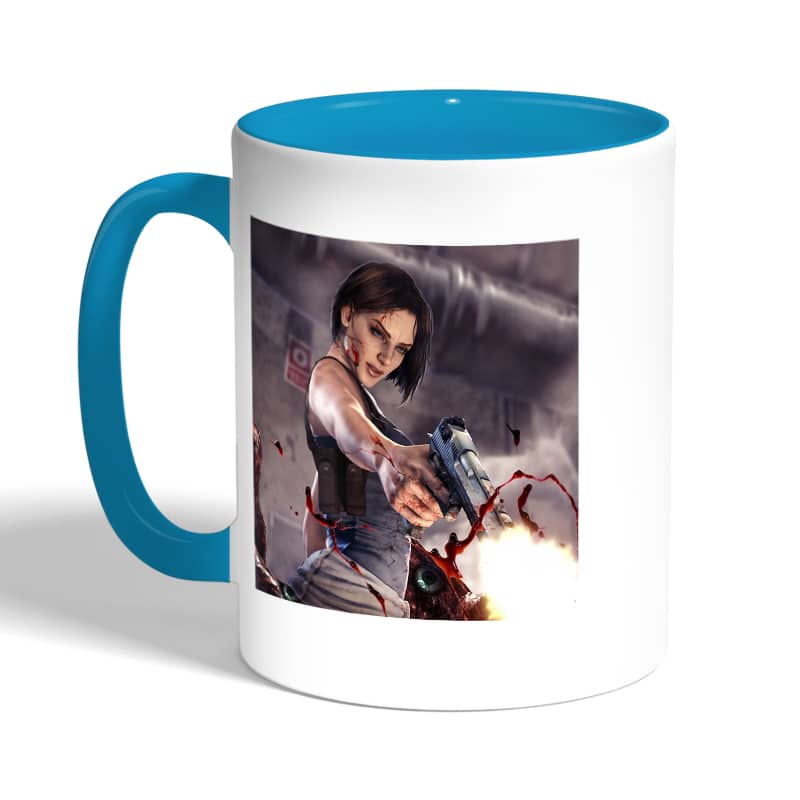 كوب-قهوة-بمقبض-ازرق-فاتح-بتصميم-جيل-فالنتاين-اطلاق-النار-رزدنت-ايفل-3-2