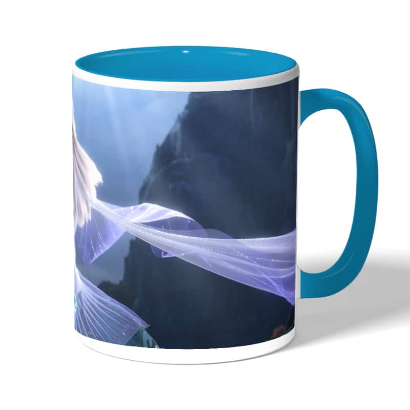 كوب قهوة بمقبض ازرق فاتح بتصميم حصان إلسا الثلجي ملكة الثلج كوب قهوة بمقبض ازرق فاتح بتصميم حصان إلسا الثلجي ملكة الثلج