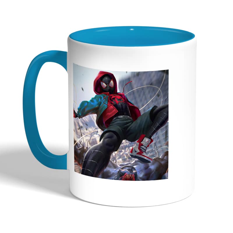 كوب-قهوة-بمقبض-ازرق-فاتح-بتصميم-سبايدر-مان-الصغير-2