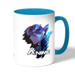 كوب قهوة بمقبض ازرق فاتح بتصميم شوتو وتودوروكي من أكاديميتي للأبطال