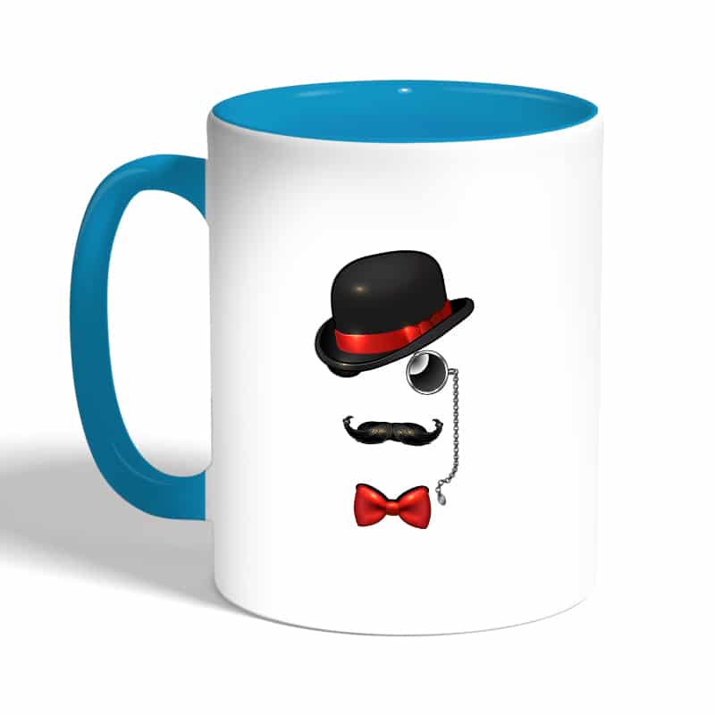 كوب-قهوة-بمقبض-ازرق-فاتح-بتصميم-قبعة-وشوارب-2