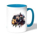 كوب قهوة بمقبض ازرق فاتح بتصميم قوة شخصيات قاتل الشياطين