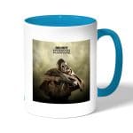 كوب قهوة بمقبض ازرق فاتح بتصميم كول أوف ديوتي