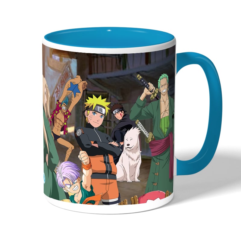 كوب قهوة بمقبض ازرق فاتح بتصميم ميدوريا وباكوغو واوول مايت كوب قهوة بمقبض ازرق فاتح بتصميم ميدوريا وباكوغو واوول مايت