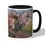 كوب قهوة بمقبض اسود بتصميم أبيكس ليجندز سلاح