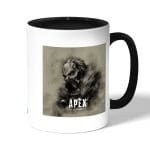 كوب قهوة بمقبض اسود بتصميم أبيكس ليجندز قلب أسود