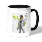 كوب قهوة بمقبض اسود بتصميم أبيكس ليجندز كريبتو