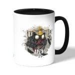 كوب قهوة بمقبض اسود بتصميم أبيكس ليجندزالمخيف بلد هاوند