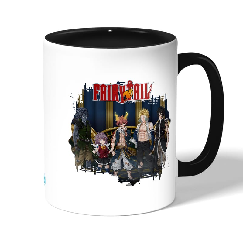 كوب قهوة بمقبض اسود بتصميم أعضاء فيري تيل كوب قهوة بمقبض اسود بتصميم أعضاء فيري تيل