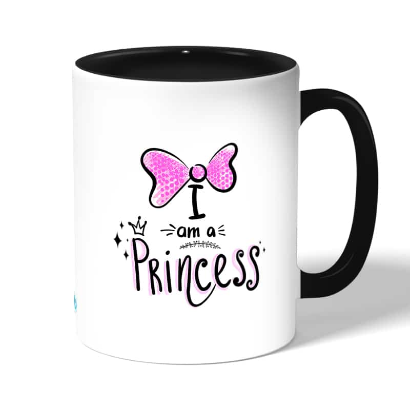 كوب قهوة بمقبض اسود بتصميم أميره كوب قهوة بمقبض اسود بتصميم أميره