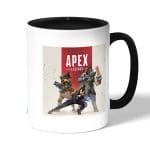 كوب قهوة بمقبض اسود بتصميم  ابيكس ليجندز القتال معا