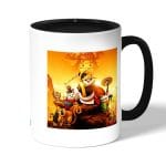 كوب قهوة بمقبض اسود بتصميم اصدقاء كونغ فو باندا