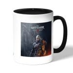 كوب قهوة بمقبض اسود بتصميم الامساك برؤوس الوحوش ذا ويتشر 3 وايلد هانت