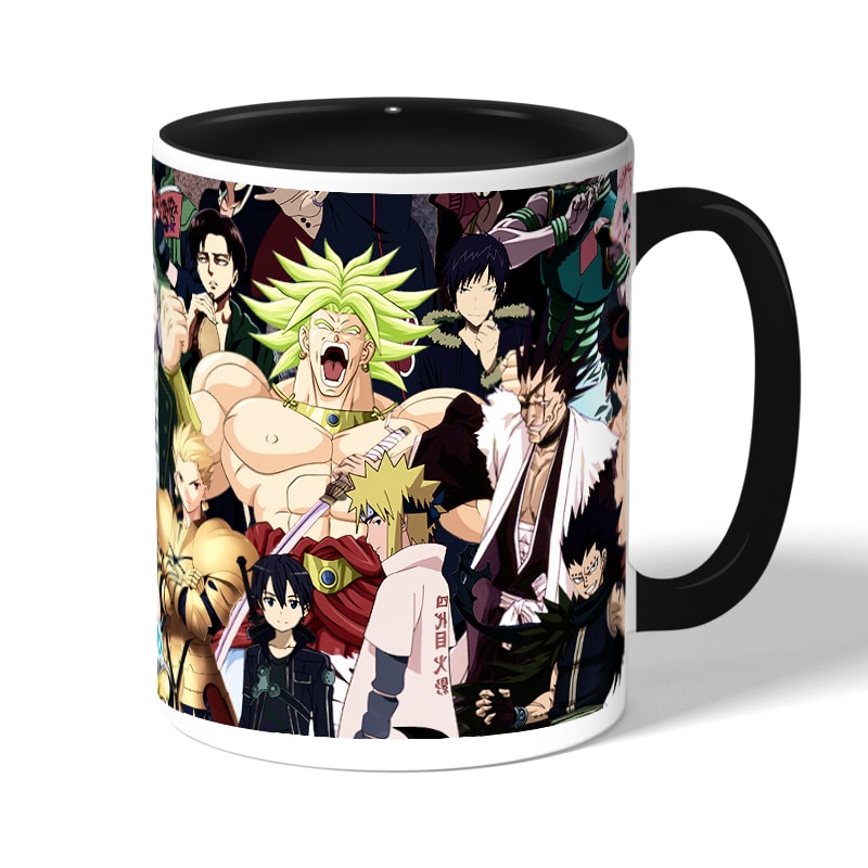 كوب قهوة بمقبض اسود بتصميم الشخصيات الفخمة كل الانميات كوب قهوة بمقبض اسود بتصميم الشخصيات الفخمة كل الانميات