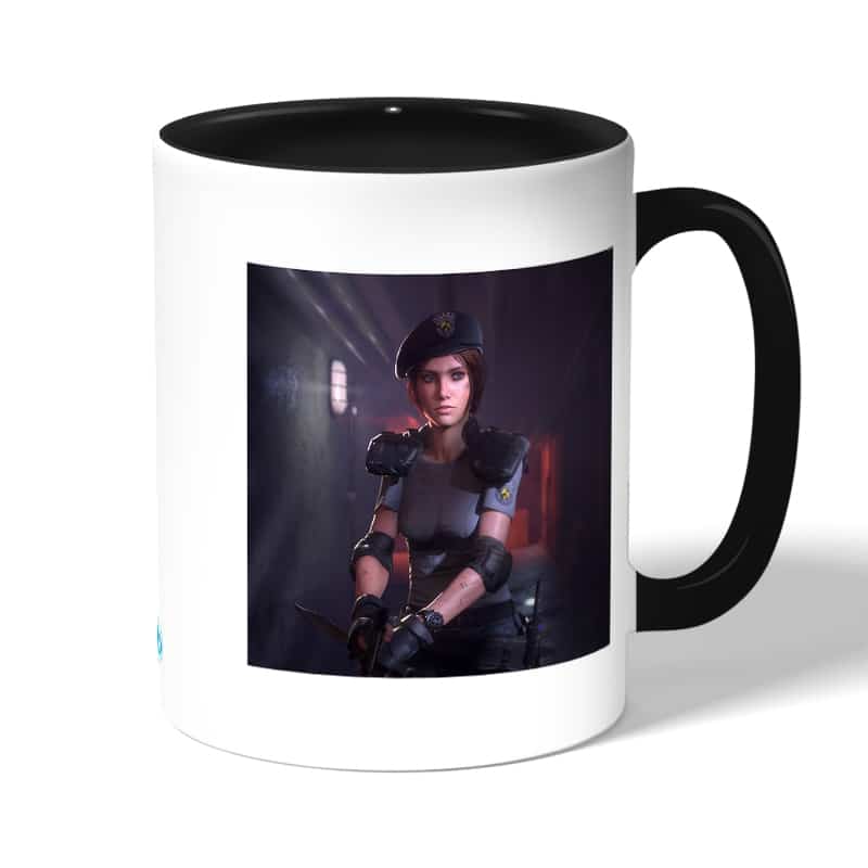 كوب قهوة بمقبض اسود بتصميم الشرطيه جيل فالنتاين رزدنت ايفل 3 كوب قهوة بمقبض اسود بتصميم الشرطيه جيل فالنتاين رزدنت ايفل 3