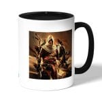 كوب قهوة بمقبض اسود بتصميم الطائرمع الصقر أساسنز كريد