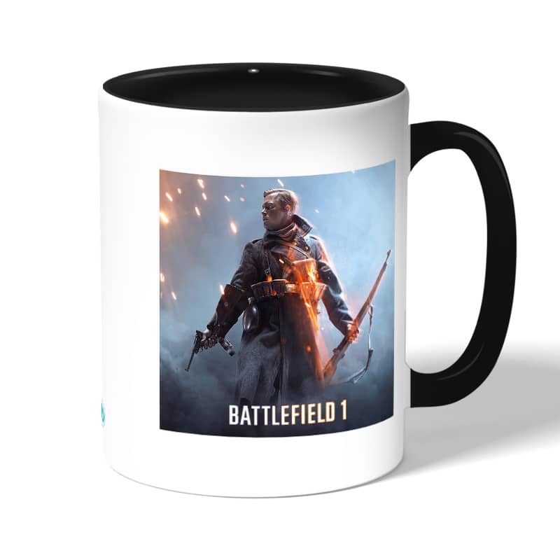 كوب قهوة بمقبض اسود بتصميم اللعبه القتاليه باتلفيلد 1 كوب قهوة بمقبض اسود بتصميم اللعبه القتاليه باتلفيلد 1
